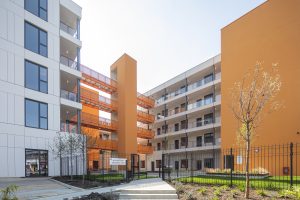 Modular apartments in High Wycombe - cladding installation by Inline Design